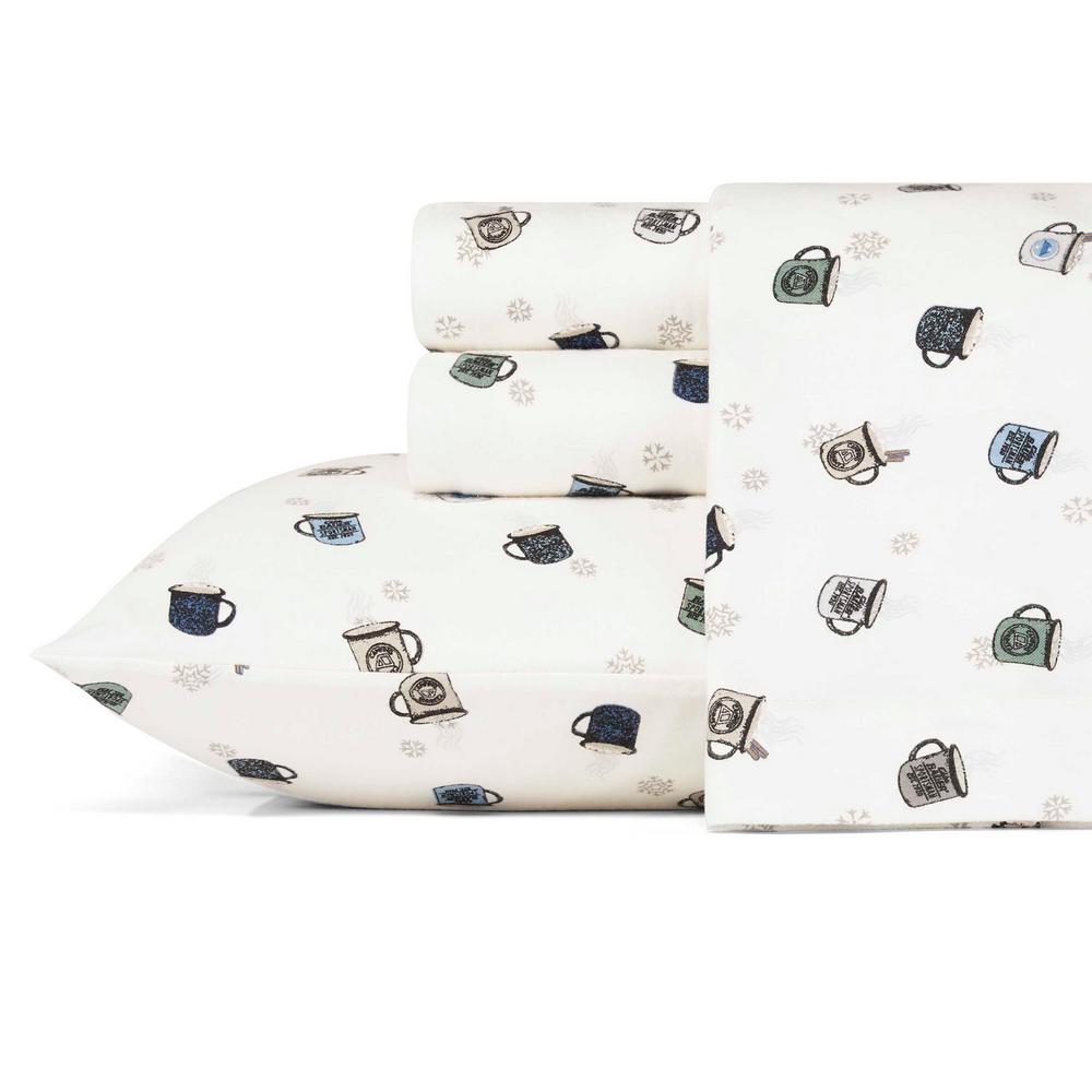 Eddie Bauer 3 Piece Camping Mugs Cotton Flannel Sheet Set Twin