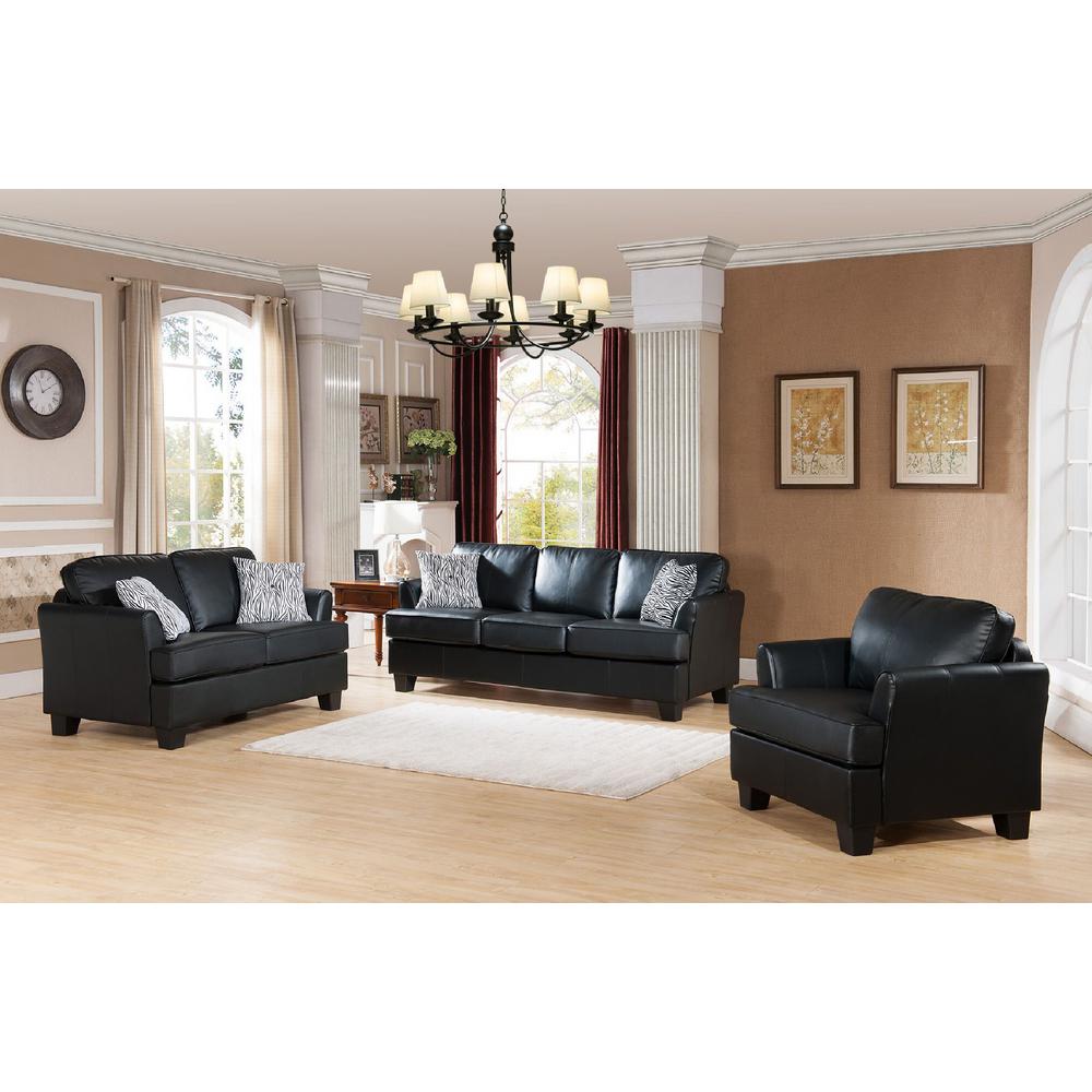Signature Home Gracie Black Faux Leather Hide A Bed Sofa Sleeper