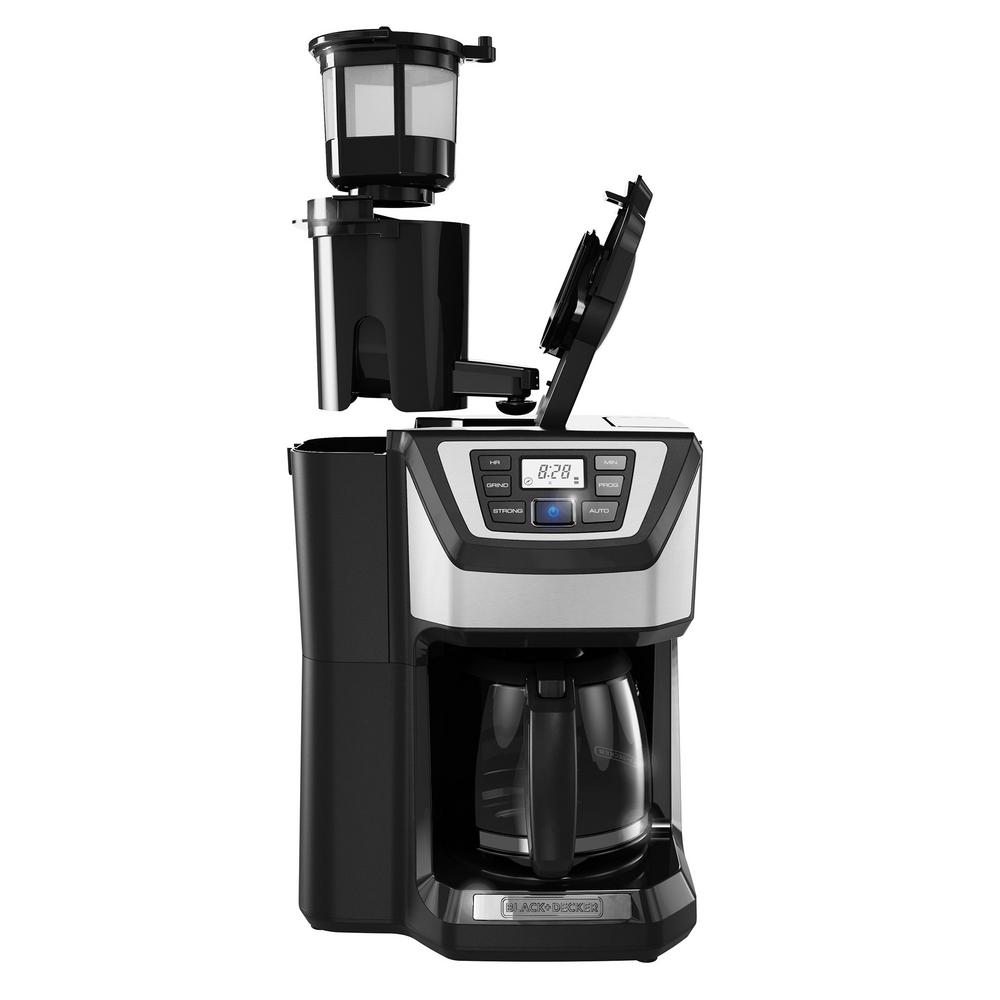 BLACK+DECKER Mill Brew Programmable Coffee Maker 12Cup w/ Grinder Duralife Glass | eBay