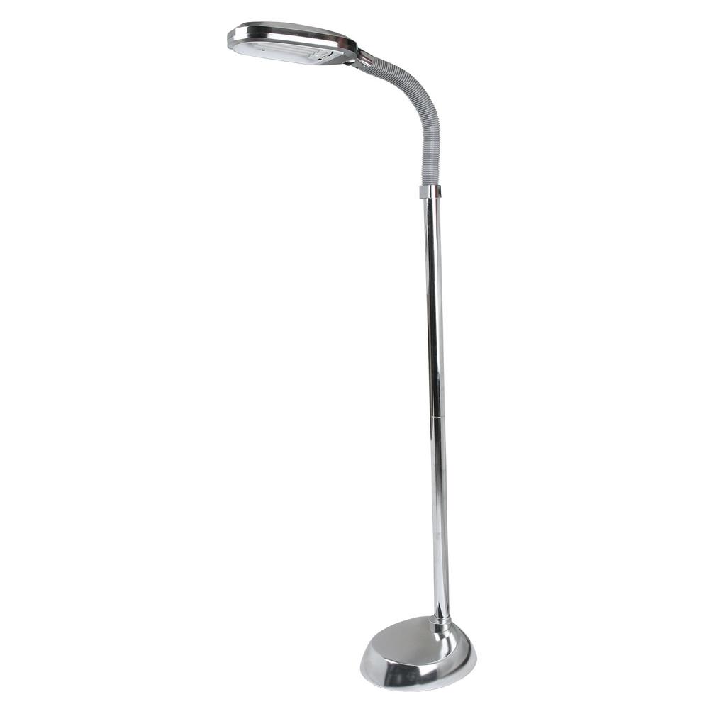 60 In Silver Indoor Sunlight Floor Lamp Hd100009 The Home Depot Silver Indoor Sunlight Floor Lamp