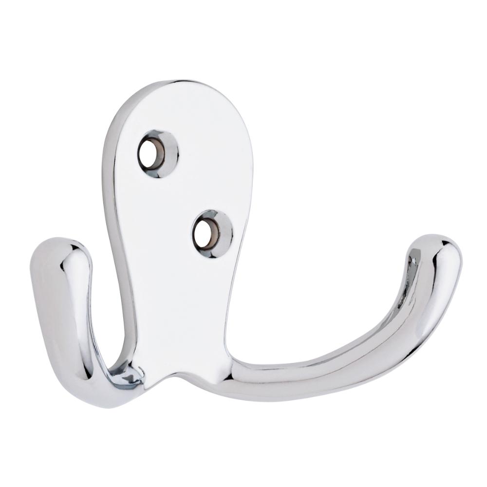 Liberty 1-13/16 in. Chrome Double Prong Robe Hook Value Pack (4-Pack ...