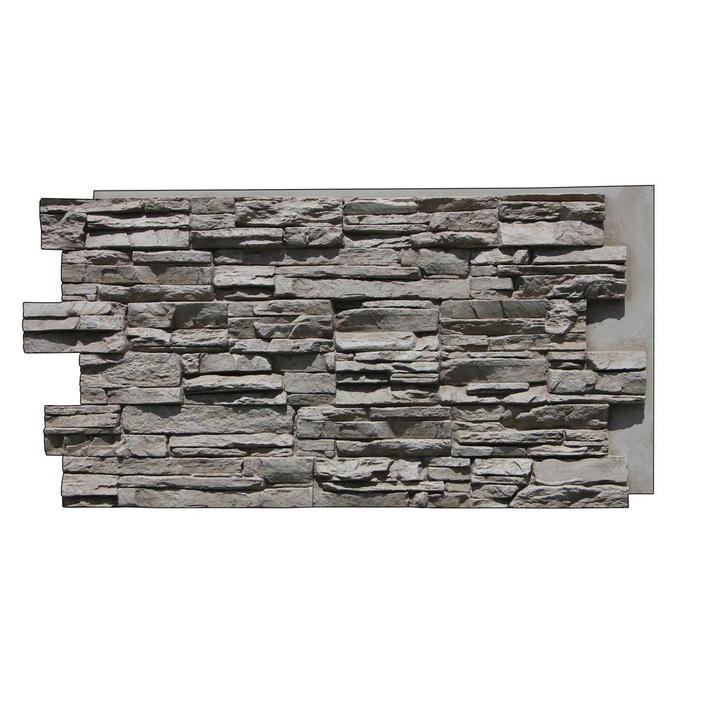 Tritan BP CE-4824-GFX Canyons Edge Faux Stone Siding Panel Gray Fox