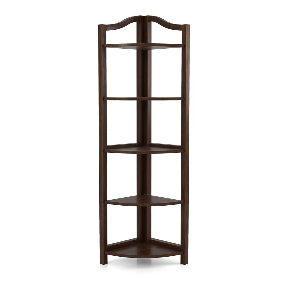 Neil Espresso 5Tier Corner Shelving UnitIDFAC804EX The Home Depot