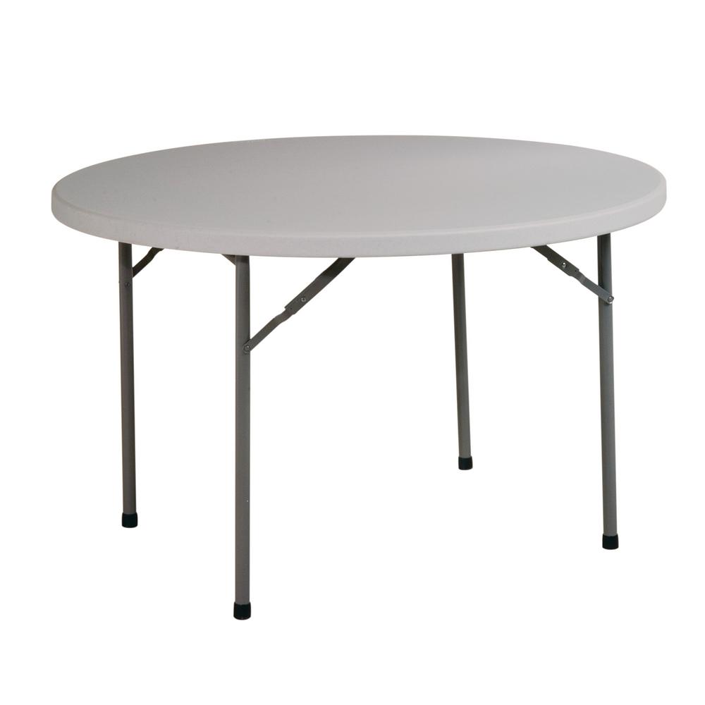 Work Smart 48 in. Round Gray Resin Multi Purpose TableBT48Q The Home