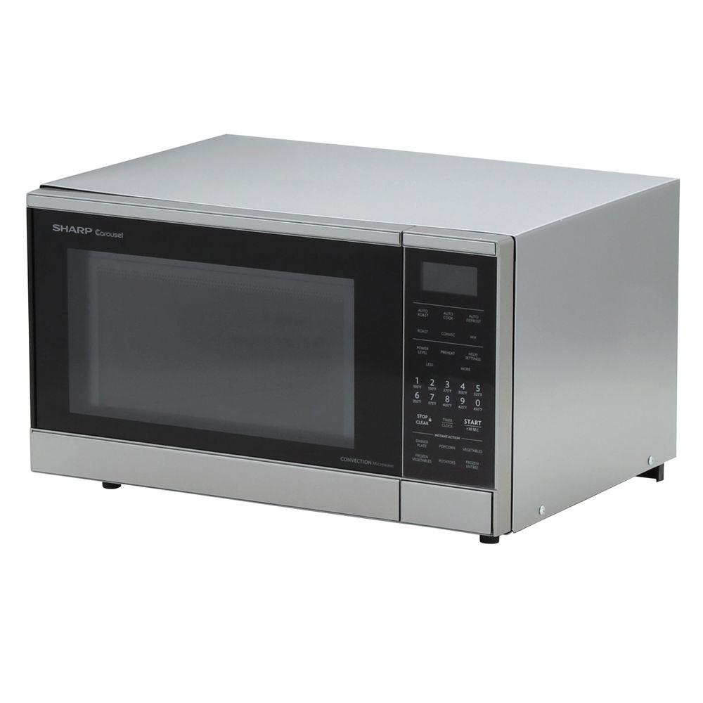 Optional Built In Trim Kit Sharp Countertop Microwaves 0 9 Cu Ft 900 Watt Counter Top Convection Microwave In Stainless Steel