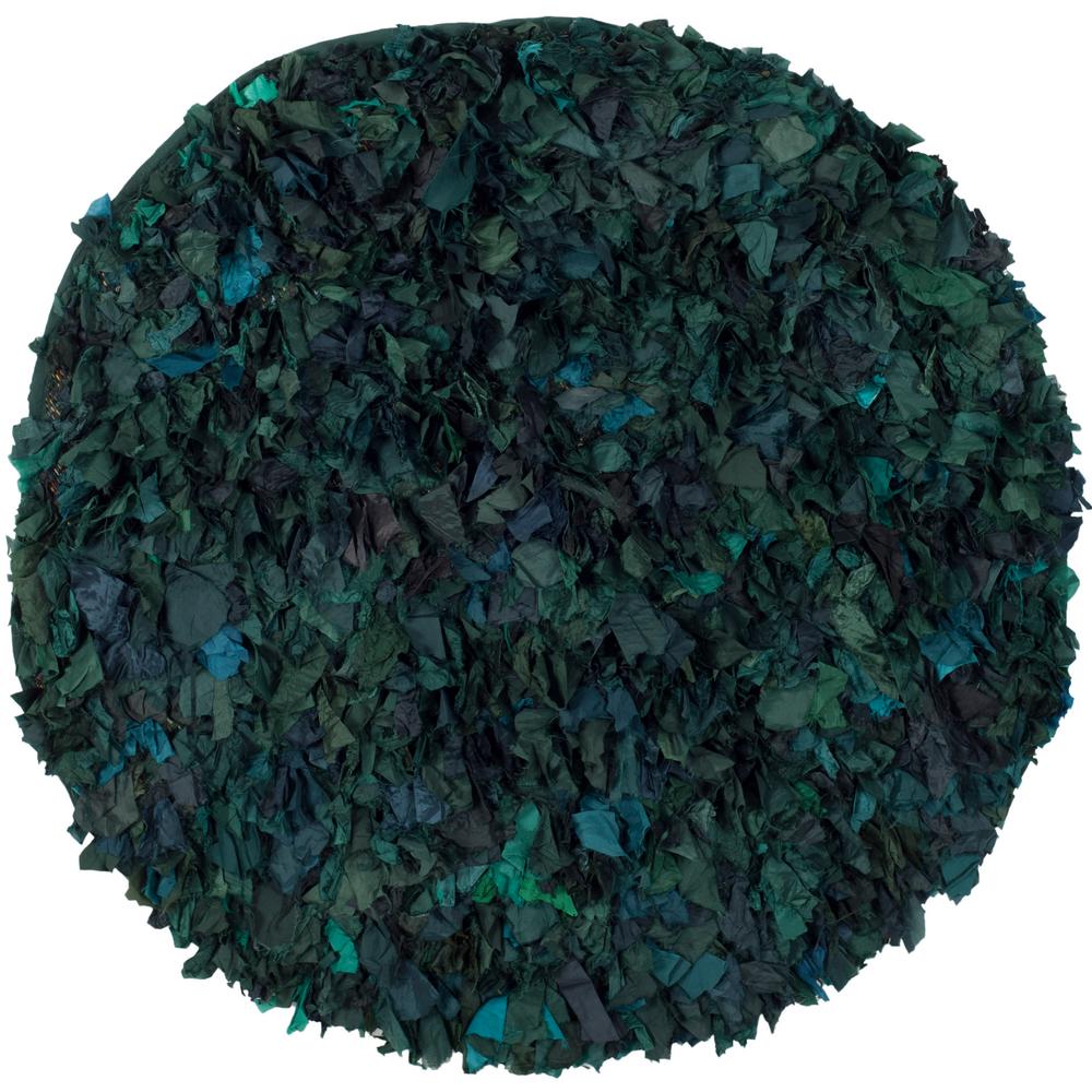 Safavieh Rio Shag Green/Multi 6 ft. x 6 ft. Round Area Rug ...