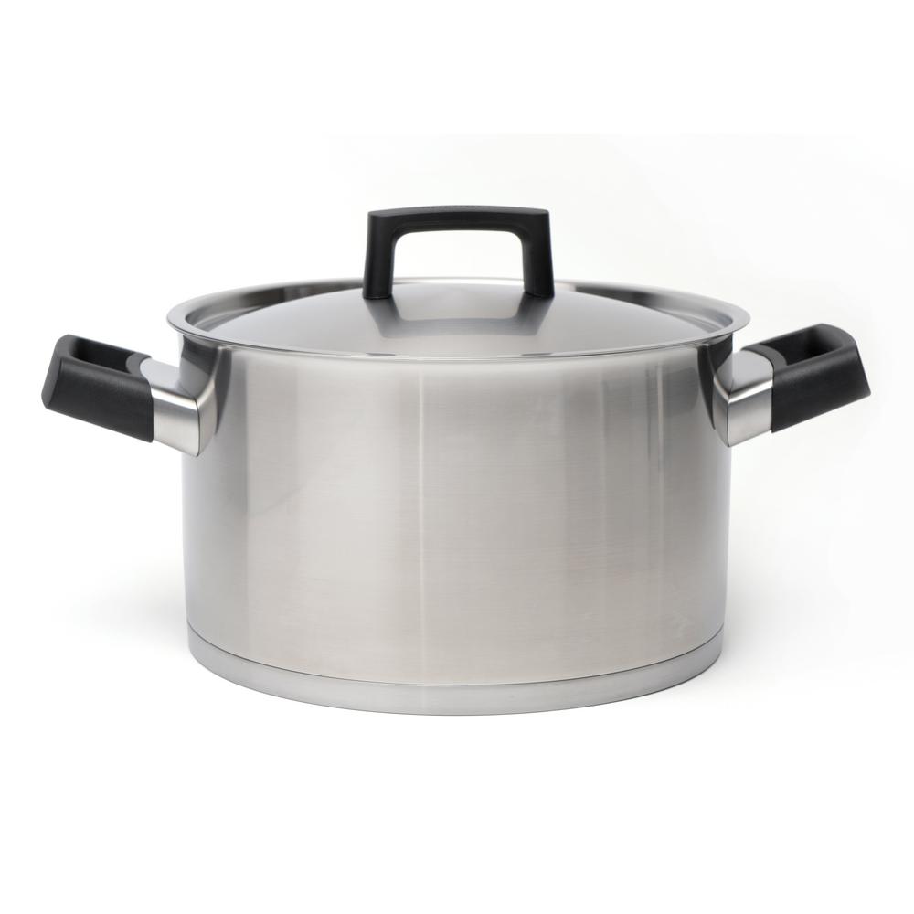 Berghoff Earthchef Premium 10 Qt Stainless Steel Stock Pot With Lid 2211707 The Home Depot