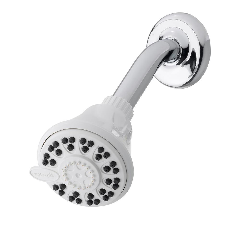 Waterpik EcoFlow 4Spray 3 in. Fixed Showerhead in WhiteETC411E The