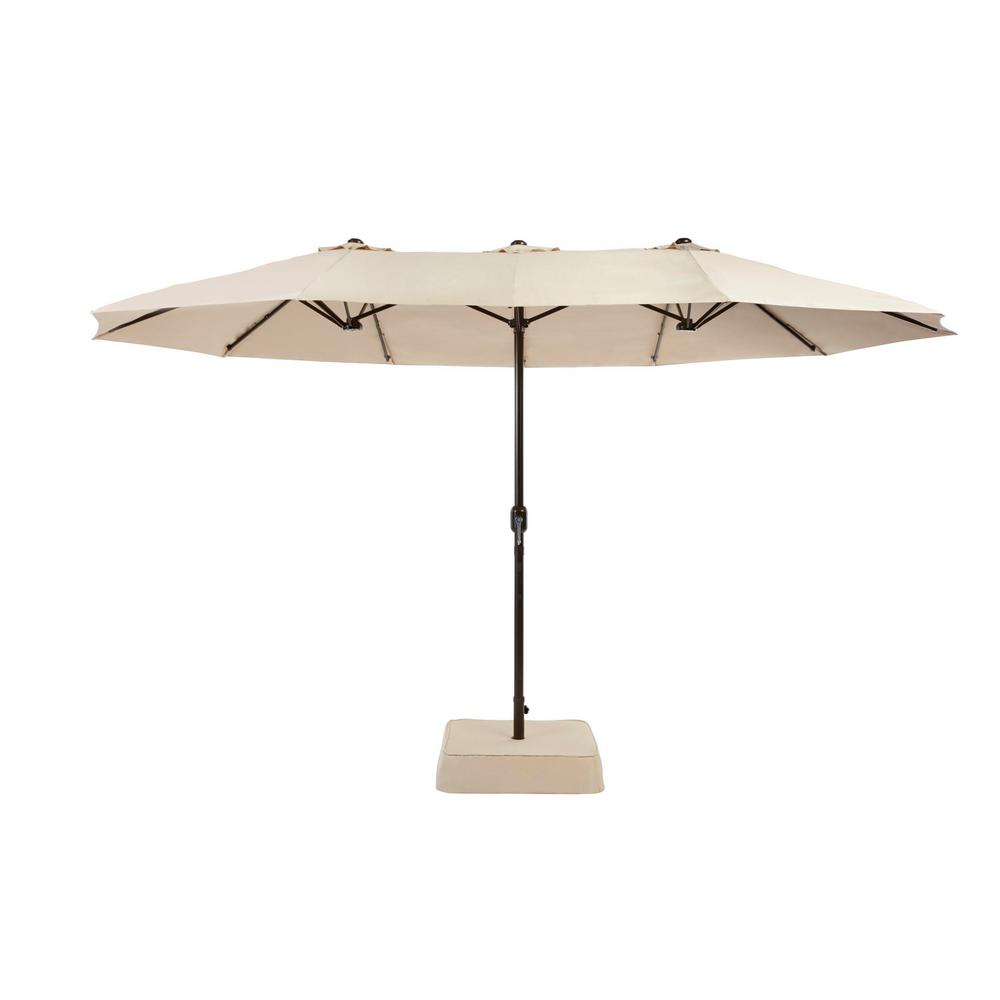 Hampton Bay 8 8 Ft X 14 Ft Triple Vent Outdoor Patio Umbrella In