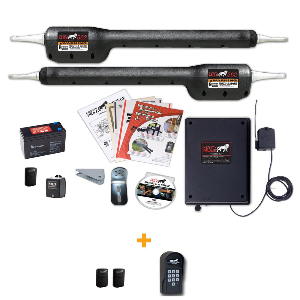Mighty Mule Heavy Duty Dual Swing Automatic Gate Opener Access Package