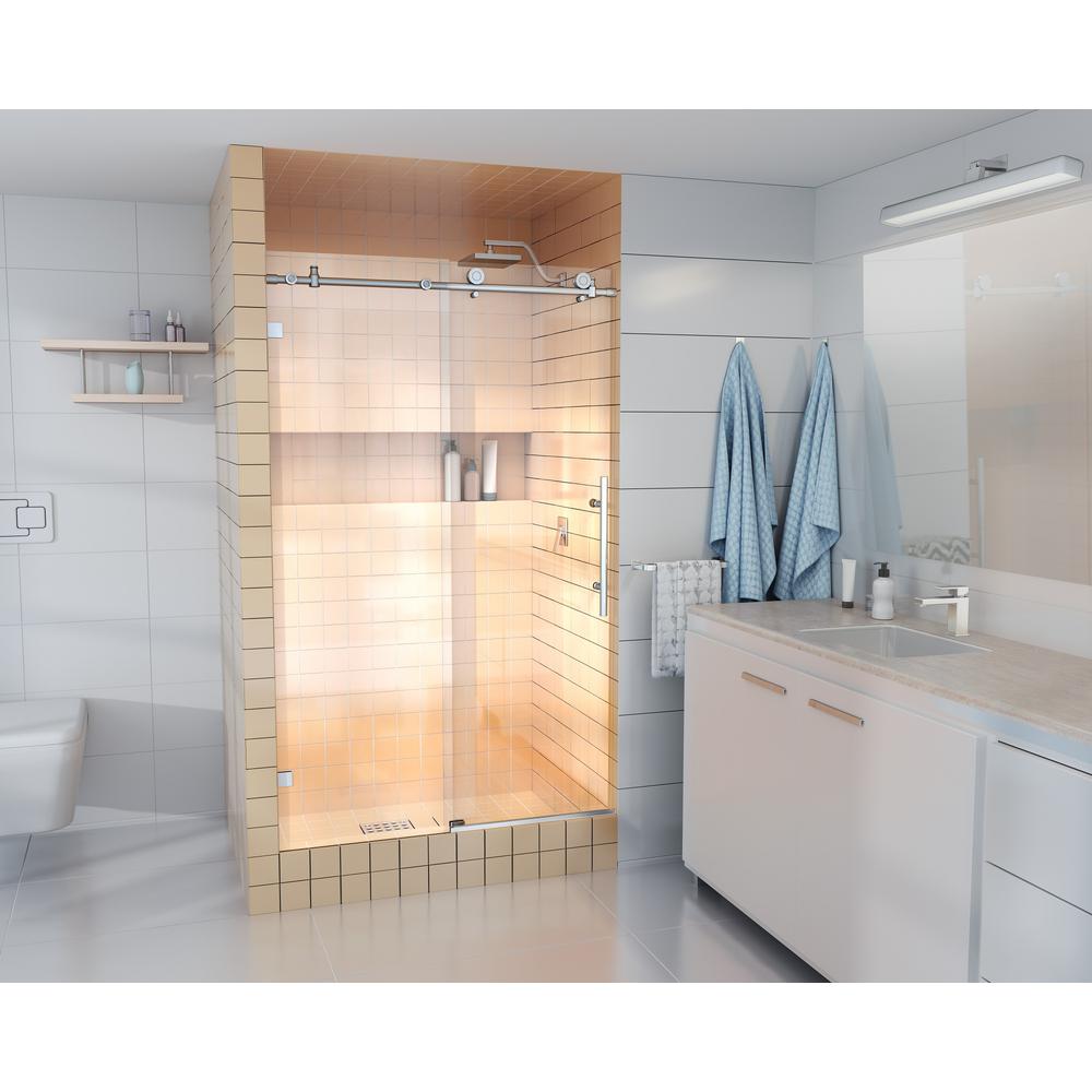 Glass Warehouse 48 In X 78 In Frameless Sliding Shower Door In