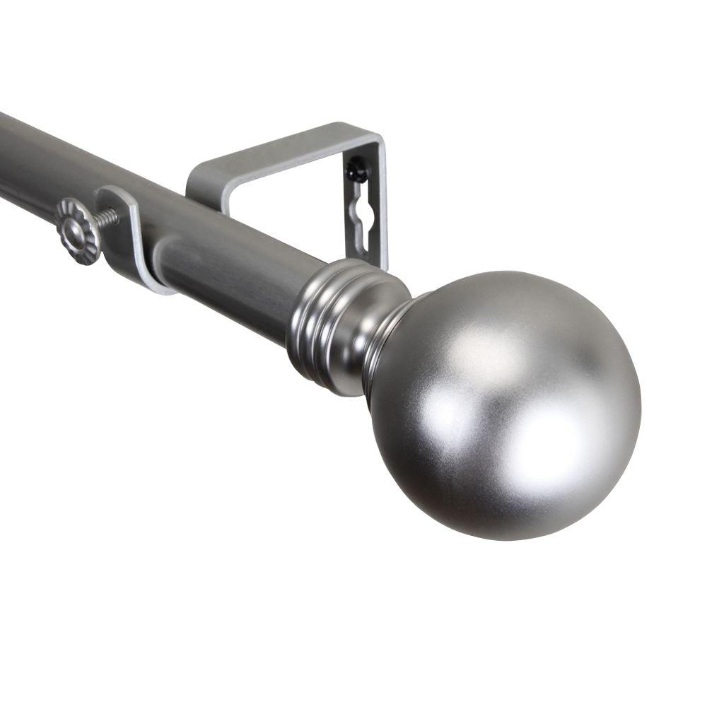 Rod Desyne 28 In 48 1 Globe Single Curtain Set This Review Is From 160 In 240 1 Globe Curtain Rod Set Satin Nickel