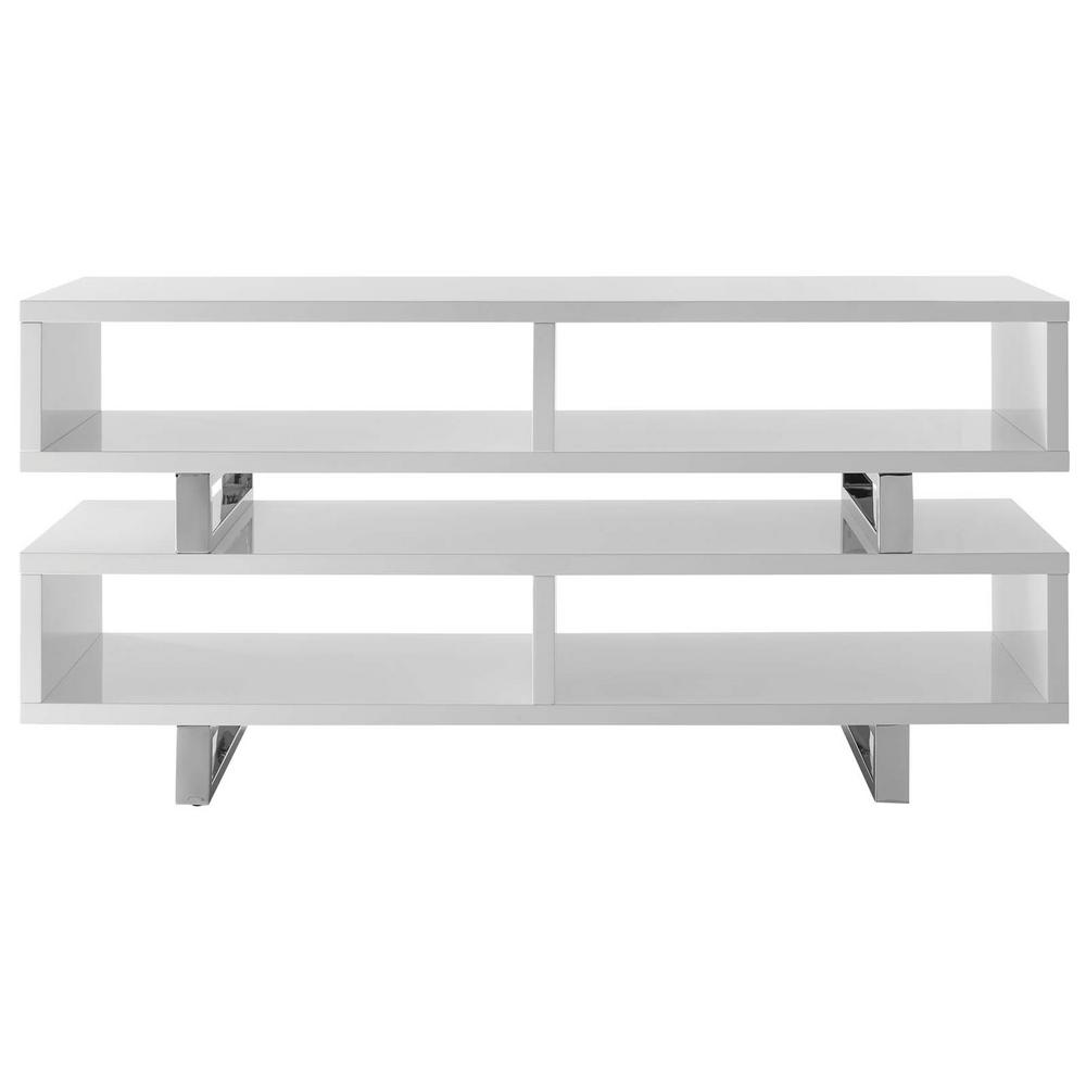 MODWAY Isle 47 in. White TV Stand EEI2544WHI The Home Depot