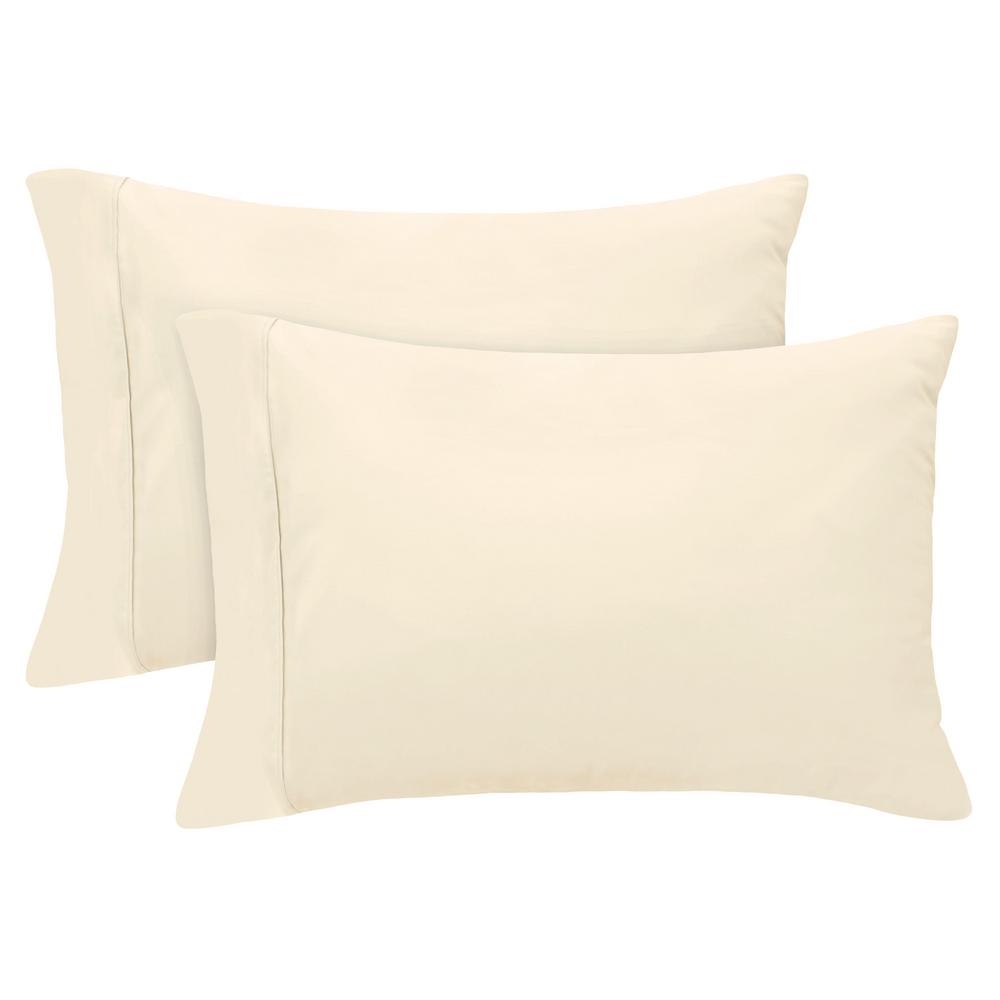 Standard Ivory Queen Pillowcases Set Of 2 Yms008262 The Home Depot