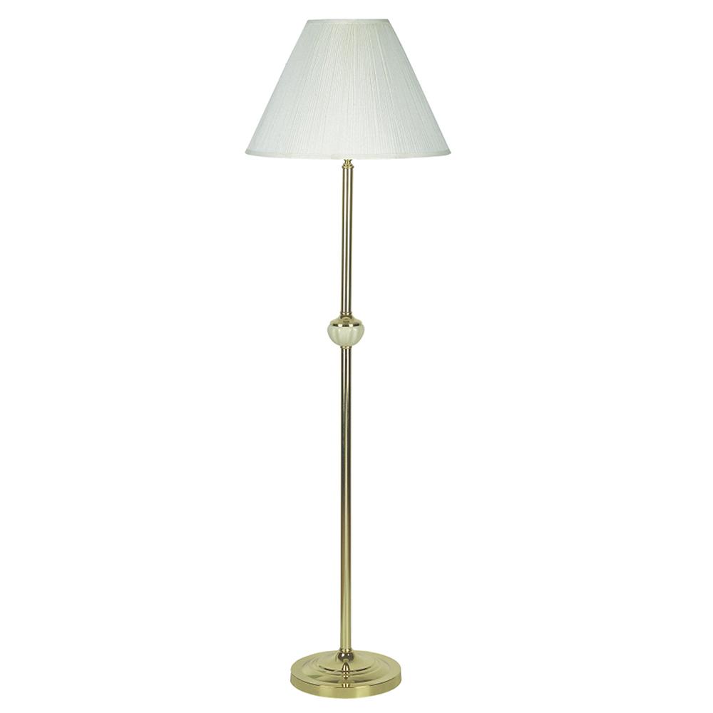 60 In Ivory Ceramic Brass Floor Lamp 3618iv The Home Depot Ivory Ceramic Brass Floor Lamp