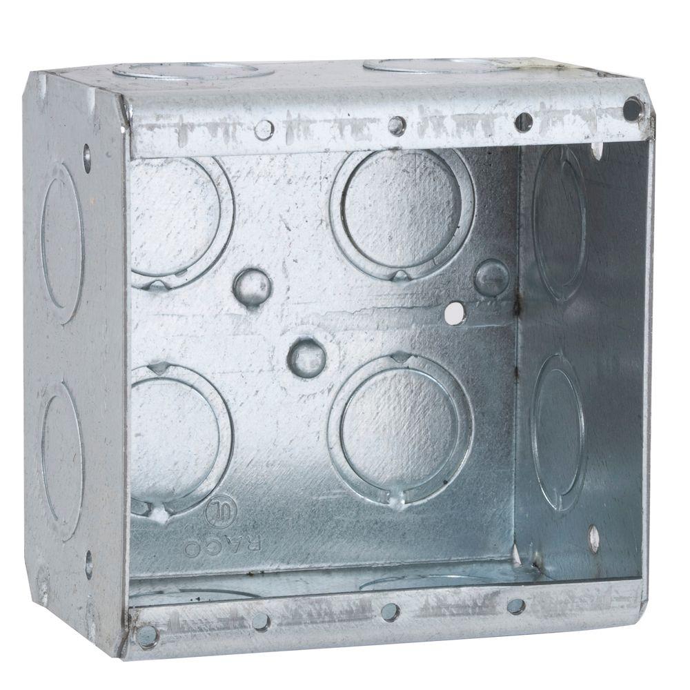 RACO 2Gang Masonry Box, 21/2 in. Deep with 1/2 and 3/4 in Concentric