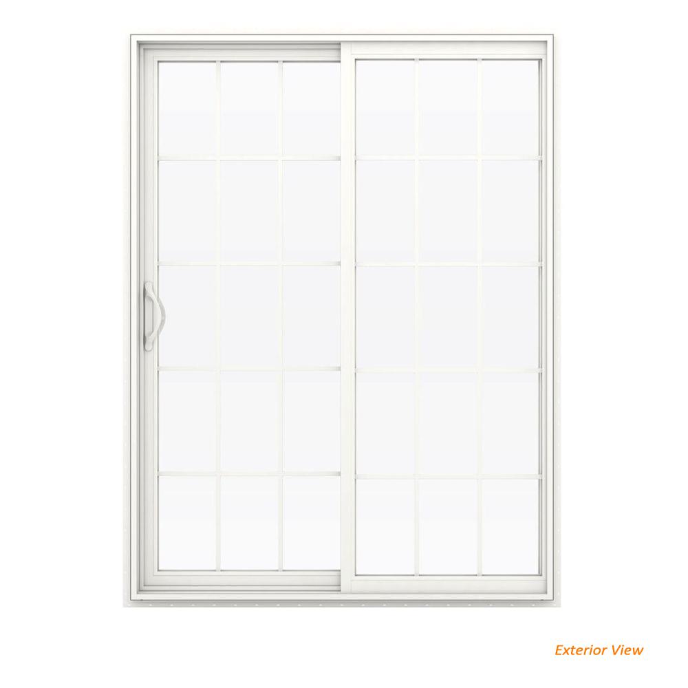 Jeld Wen 60 In X 80 In V 2500 White Vinyl Left Hand 15 Lite