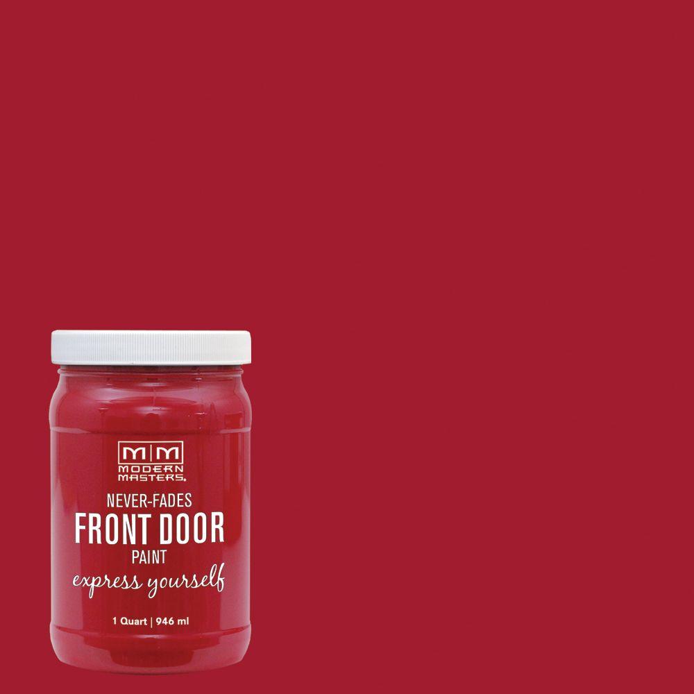 Modern Masters Express Yourself 1 Qt Satin Ambitious Red Water Satin Ambitious Red Water Based Front Door Paint