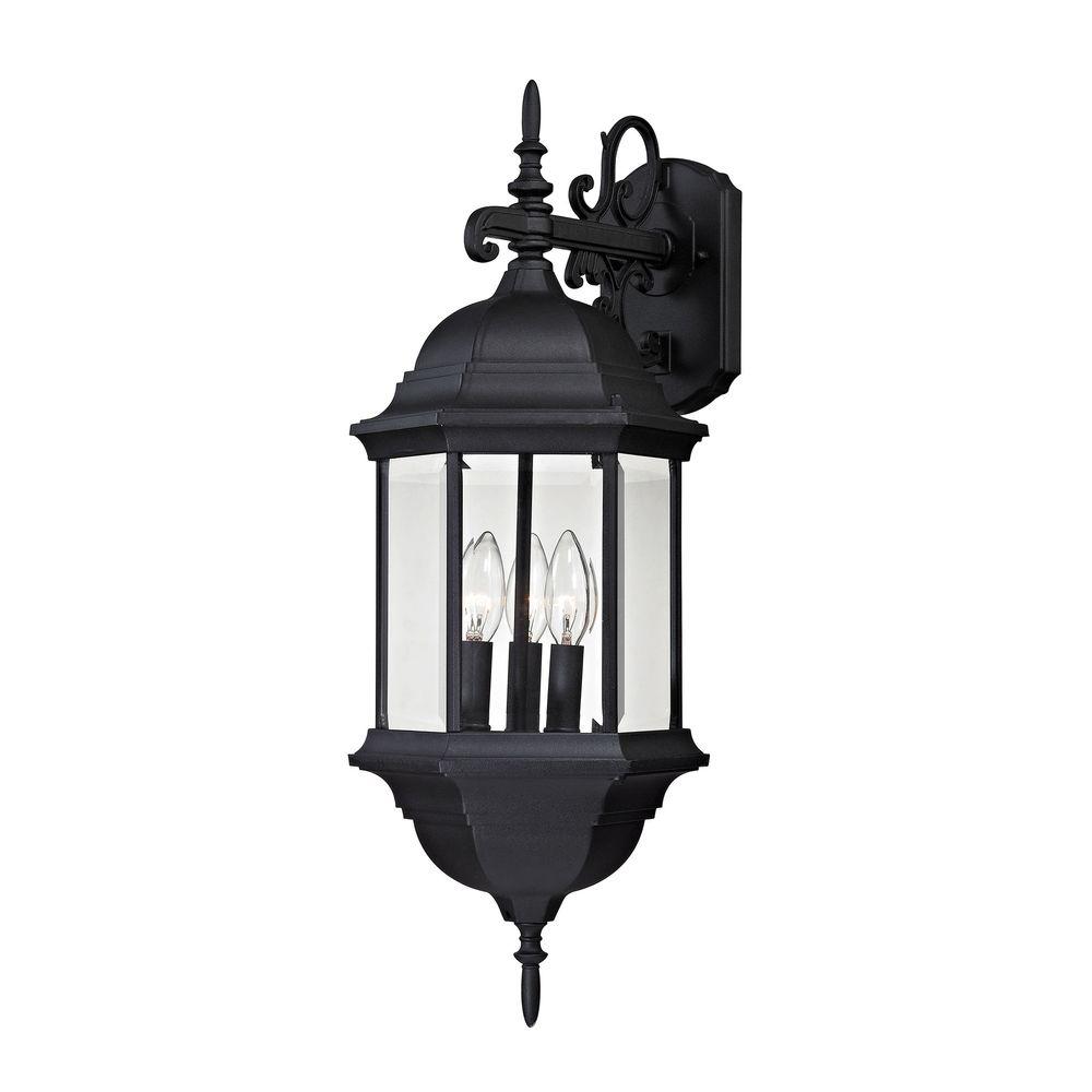 Titan Lighting Spring Lake 3 Light Matte Black Outdoor Wall Lamp