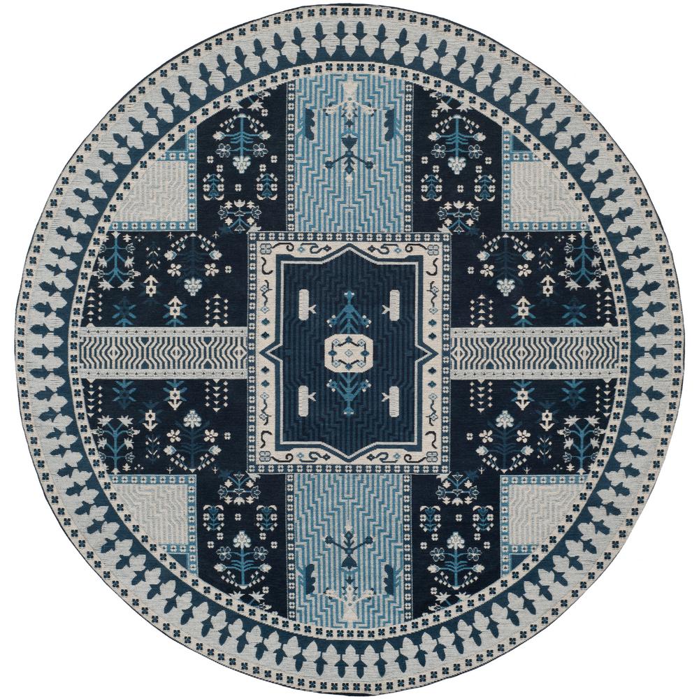 Safavieh Classic Vintage Navy/Light Blue 6 ft. x 6 ft. Round Area Rug