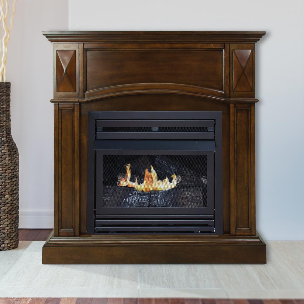 Pleasant Hearth 20 000 Btu 36 In Compact Convertible Ventless Propane Gas Fireplace Cherry Vff Ph20lp C2 The Home Depot - Ventless Fireplace Smells Like Propane Pleasant Hearth 20 000 Btu 36 In Compact Convertible Ventless Propane Gas Fireplace Cherry Vff Ph20lp C2 The Home Depot - Ventless Fireplace Smells Like Propane
