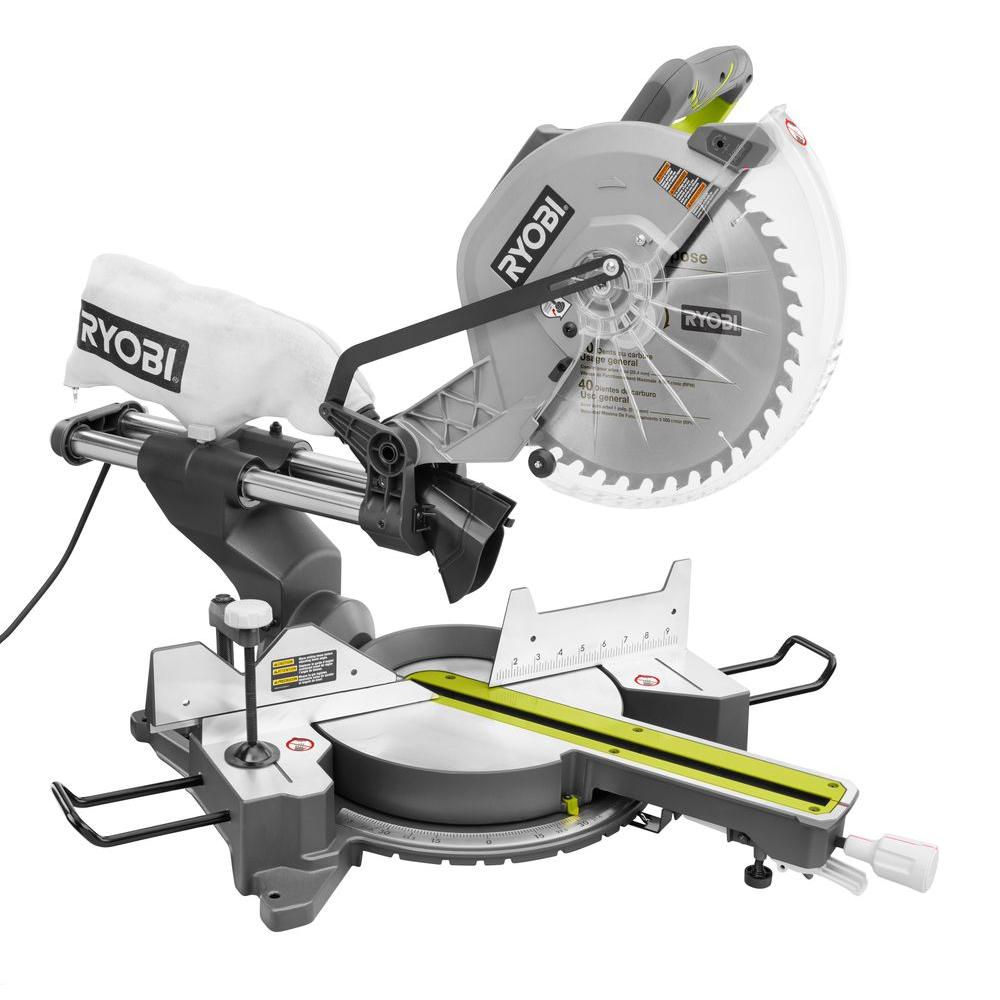 15 Amp Corded 12 in. Sliding Miter Saw with Laser