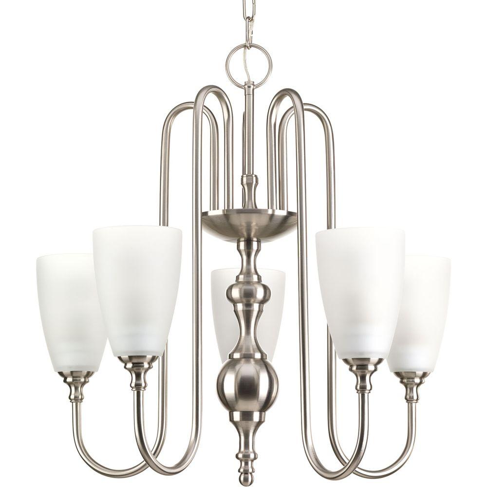 Progress Lighting Brushed Nickel 5 Light Chandelier Musethecollective Progress Lighting Revive Collection 5 Light Brushed Nickel