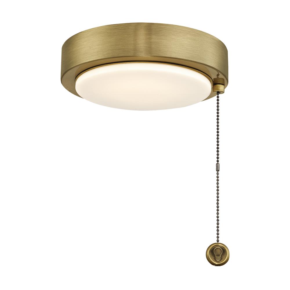 FANIMATION Antique Brass Ceiling Fan Dimmable LED Light ...