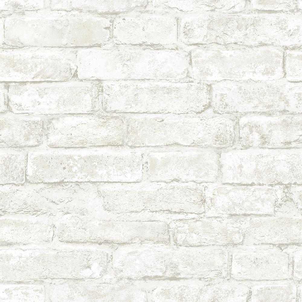 Chesapeake 8 In X 10 Arlington Off White Brick Wallpaper Sample Arlington Off White Brick Wallpaper Sample