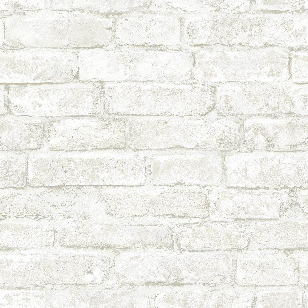 White Brick Wallpaper Home Decor The Home Depot