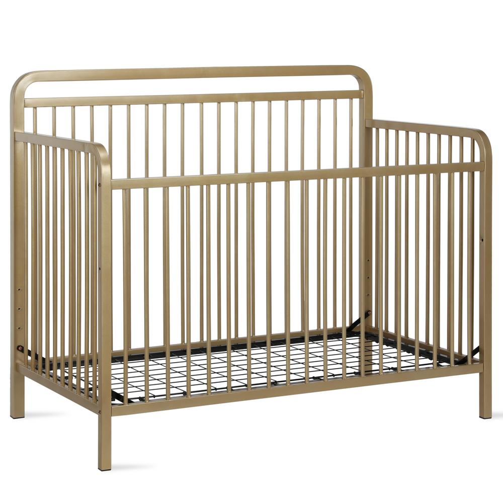 Baby Relax Holly Champagne Gold 4 In 1 Convertible Metal Crib