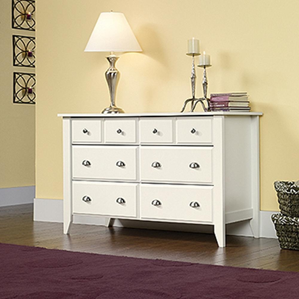 Sauder Shoal Creek 6 Drawer Oiled Oak Dresser 410287 The Home Depot