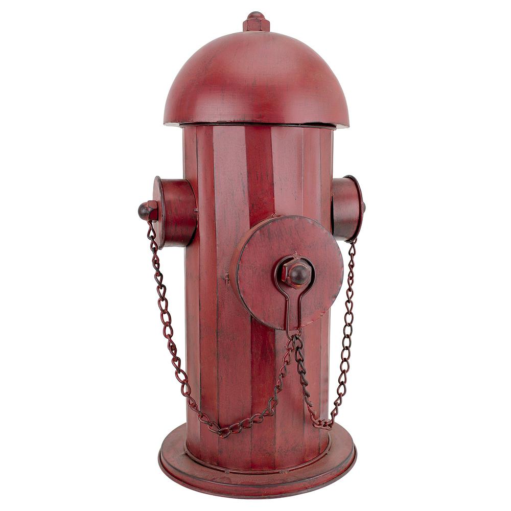 Fire Hydrant Vintage Style Red Garden Sculpture Fire Plug Statue