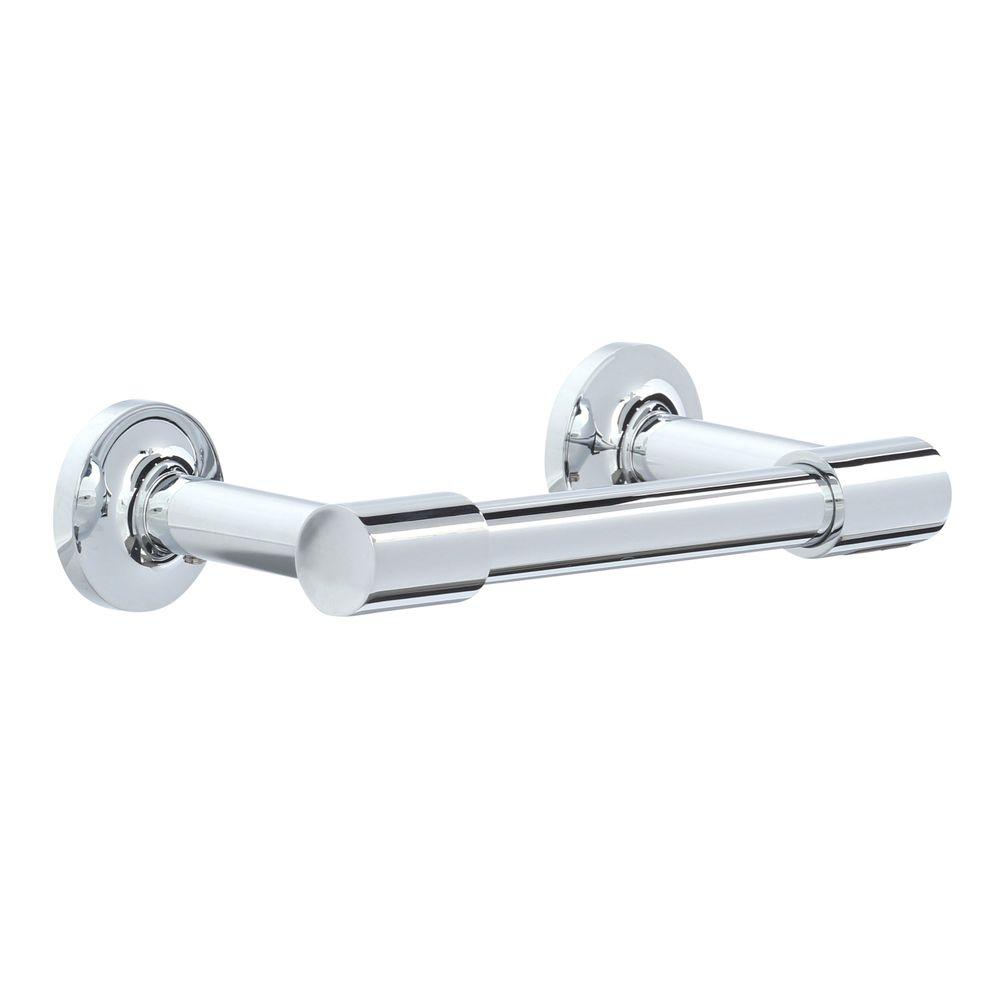 Pivot Rod Kohler Toilet Paper Holders Bathroom Hardware The Purist Double Post Toilet Paper Holder In Polished Chrome