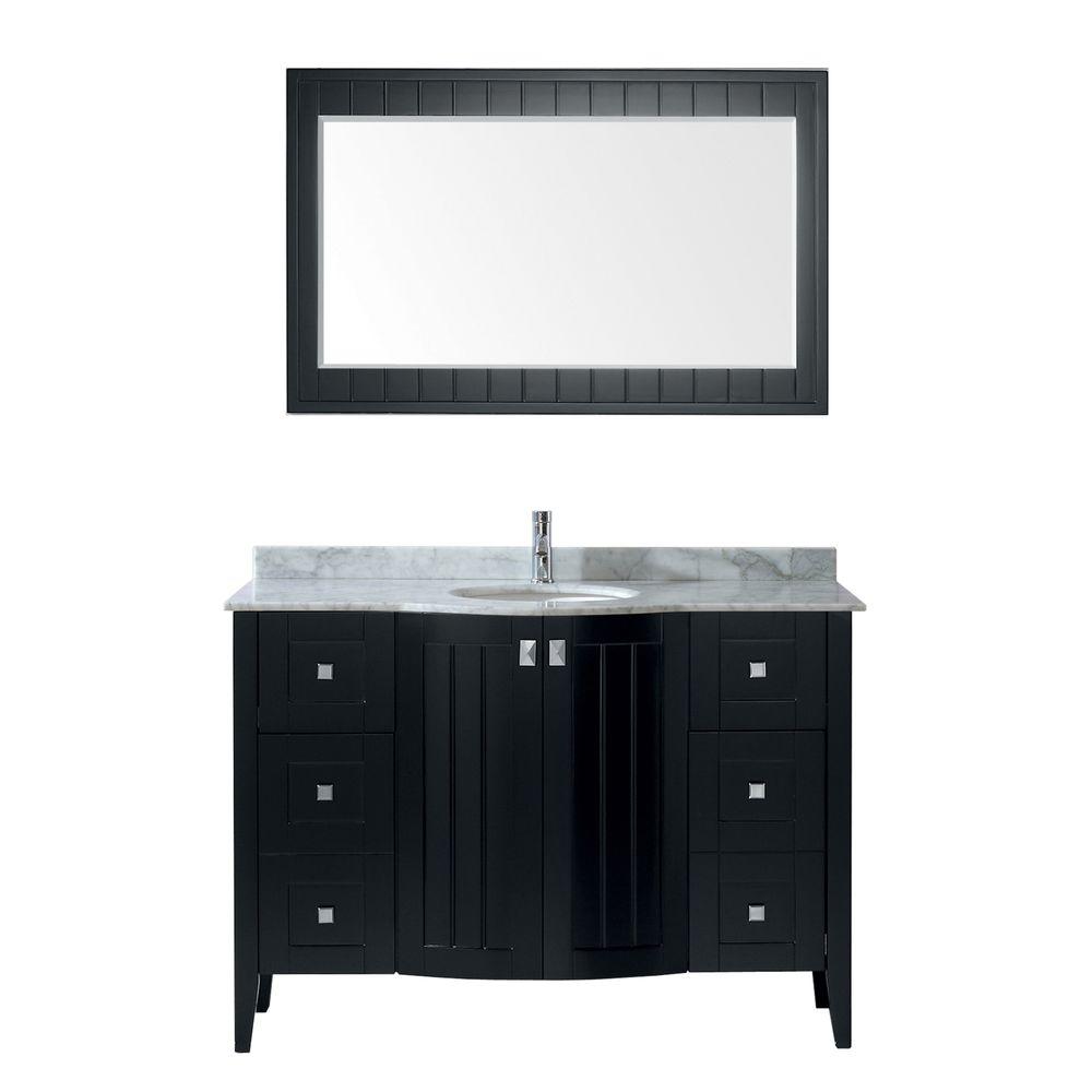 Studio Bathe Bridgeport 48 in. Vanity in Espresso with Marble Vanity