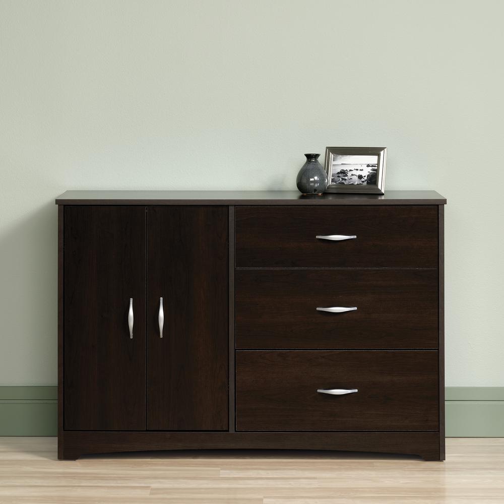 Sauder Beginnings 2 Door 3 Drawer Cinnamon Cherry Dresser 422806