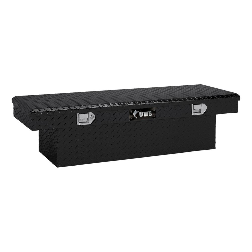 UWS EC10092 54-Inch Gloss Black Heavy-Wall Aluminum Truck Tool Box, RigidCore Lid