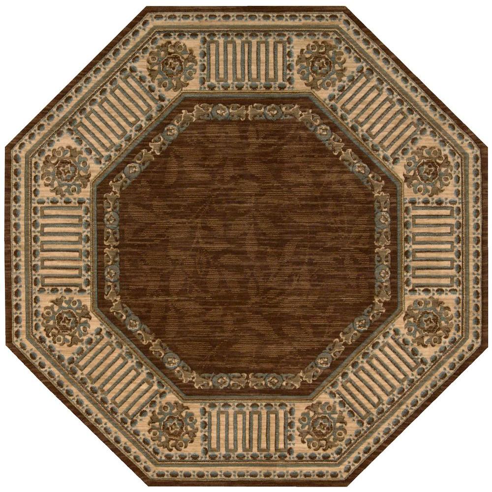 Nourison Vallencierre Brown 6 ft. x 6 ft. Octagon Area Rug622136 The