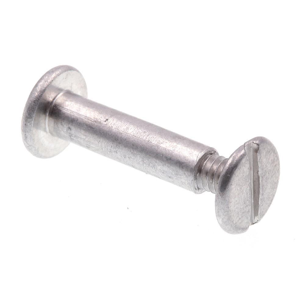 Aluminum flat-head slotted machine screw with binding post base