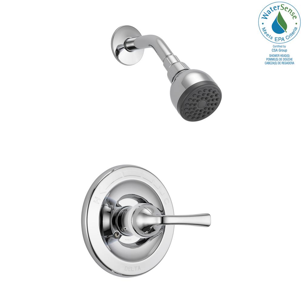 Delta Foundations Single Handle 1 Spray Shower Faucet In Chrome