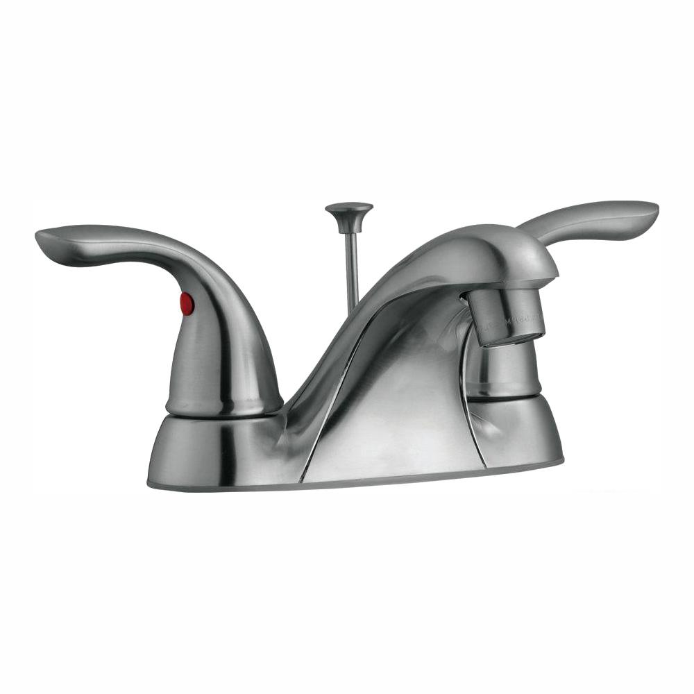 Design House Torino 4 in. Centerset 2Handle Bathroom Faucet in Satin