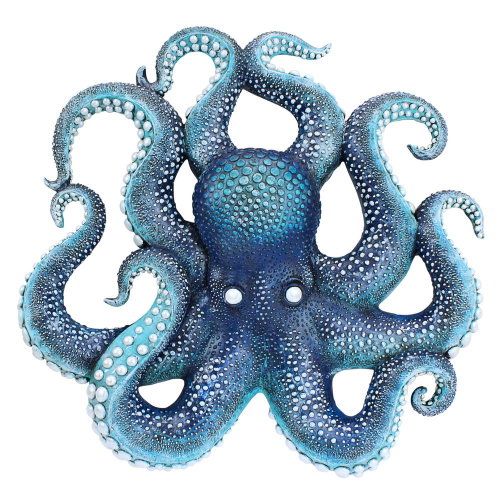 Design Toscano 15 5 In H Deadly Blue Octopus Of The Coral Reef