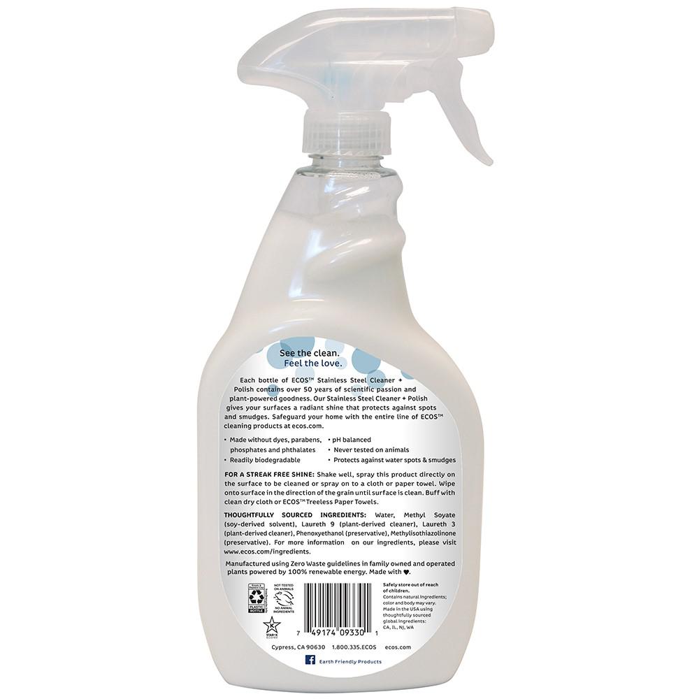 ECOS Stainless Steel Cleaner Polish 22 Oz.Powerful Degreaser Spot ...