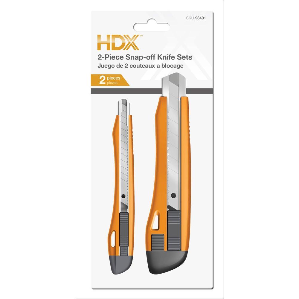 HDX Retractable Snap Blade Knife (2Pack)98401 The Home Depot