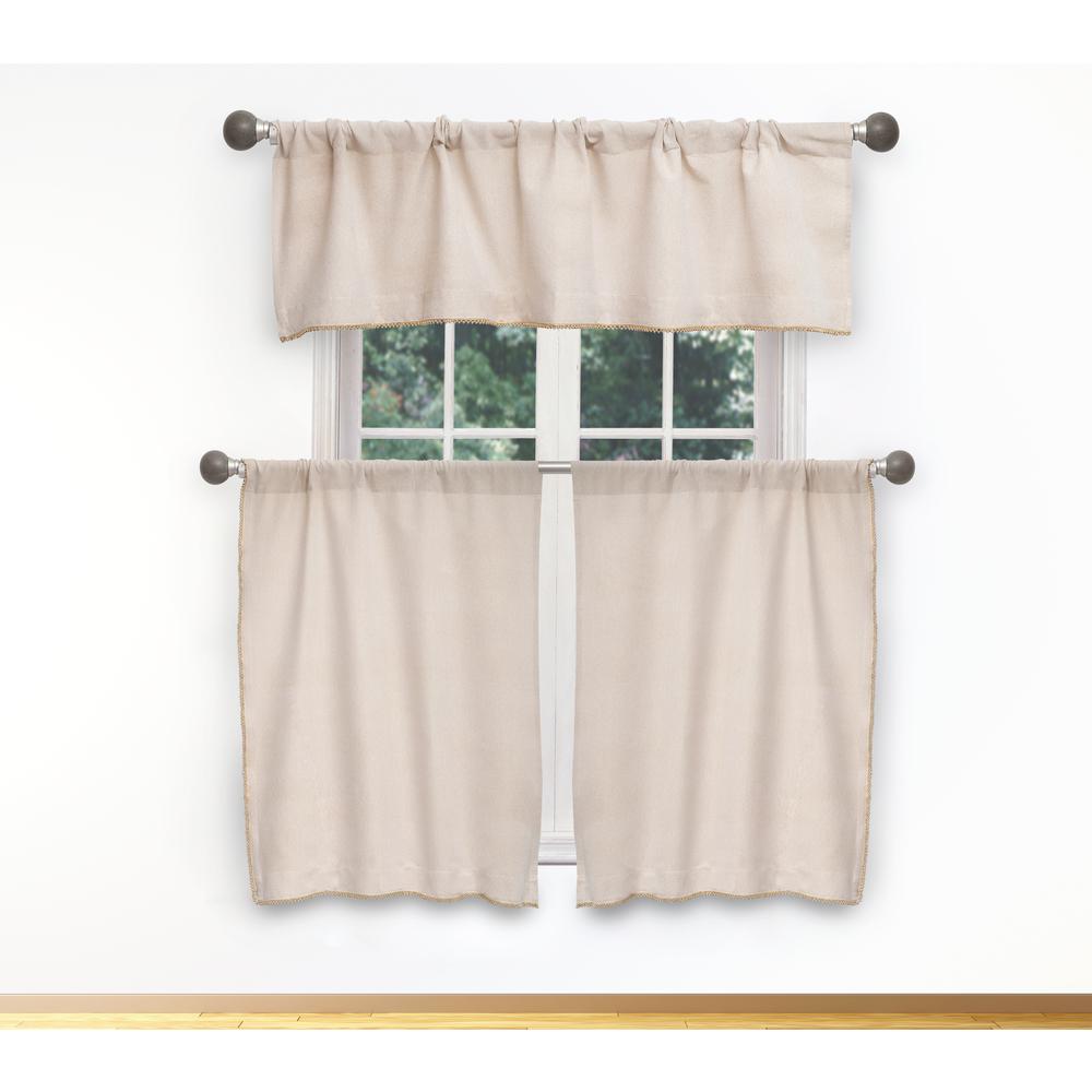 Duck River Nakita Kitchen Valance In Linen Gold 15 In W X 58 In