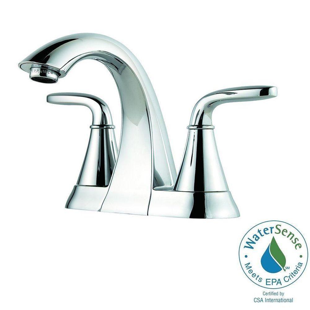 Pfister Pasadena 4 in. Centerset 2Handle HighArc Bathroom Faucet in