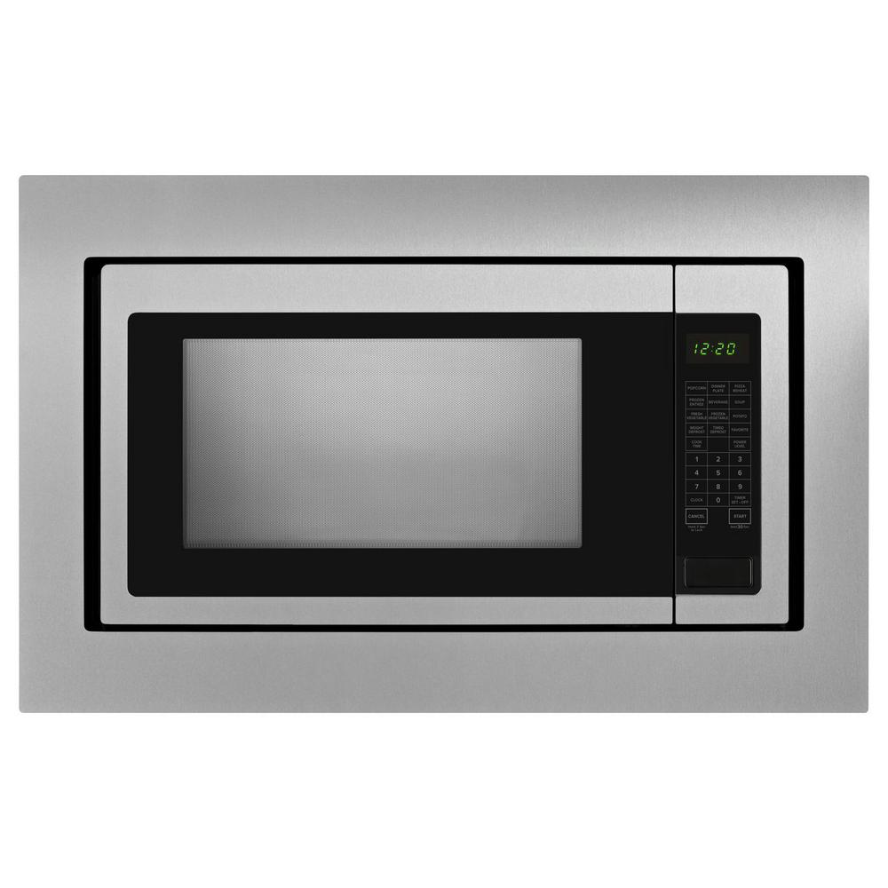 Amana 2 Cu Ft Countertop Microwave In Black On Stainless With Add 30 Seconds Option Amana 2 Cu Ft Countertop Microwave In Black On Stainless With Add 30 Seconds Option