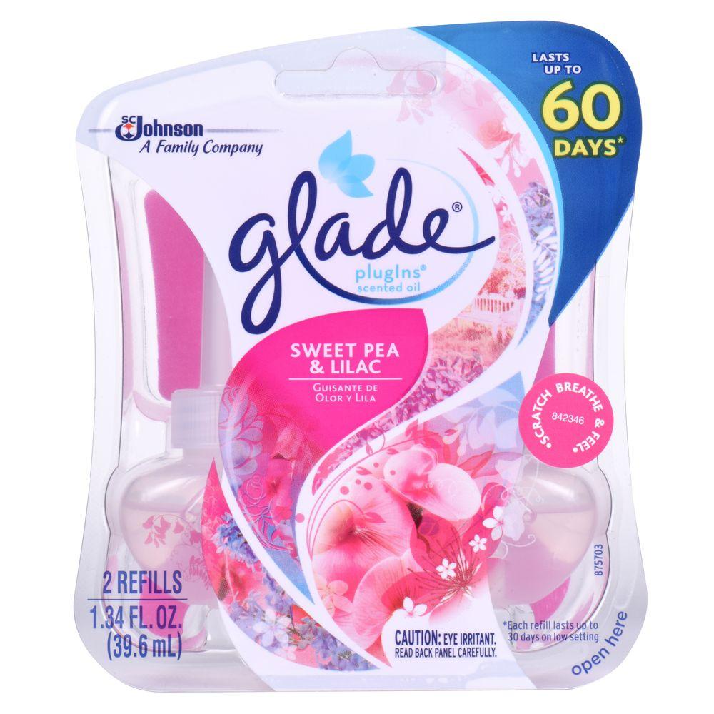 Glade PlugIns 0.67 oz. Sweet Pea and Lilac Scented Oil Refill (2Pack