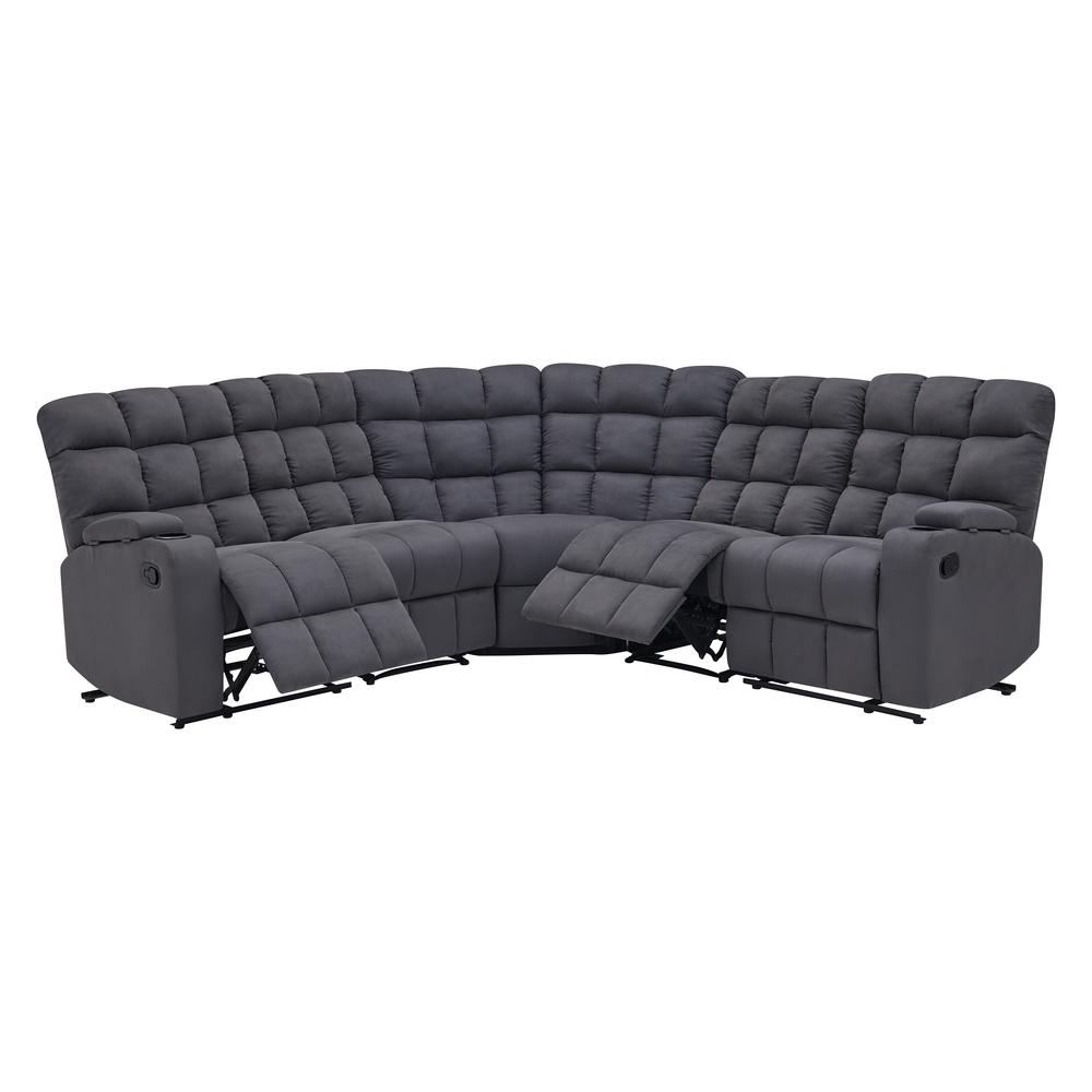 curved reclining sofa