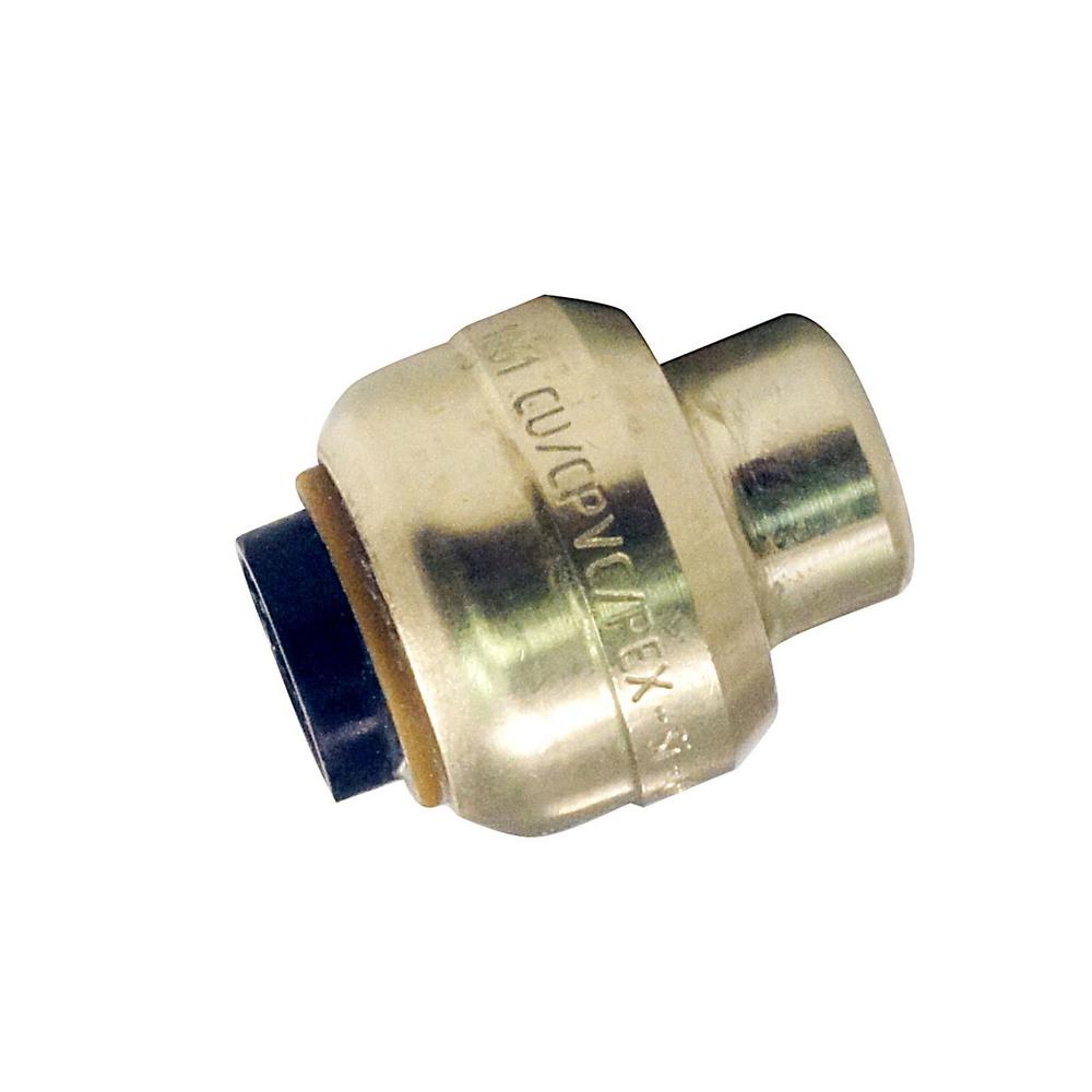 Tectite 3/8 in. Brass PushtoConnect CapFSBCAP38 The Home Depot